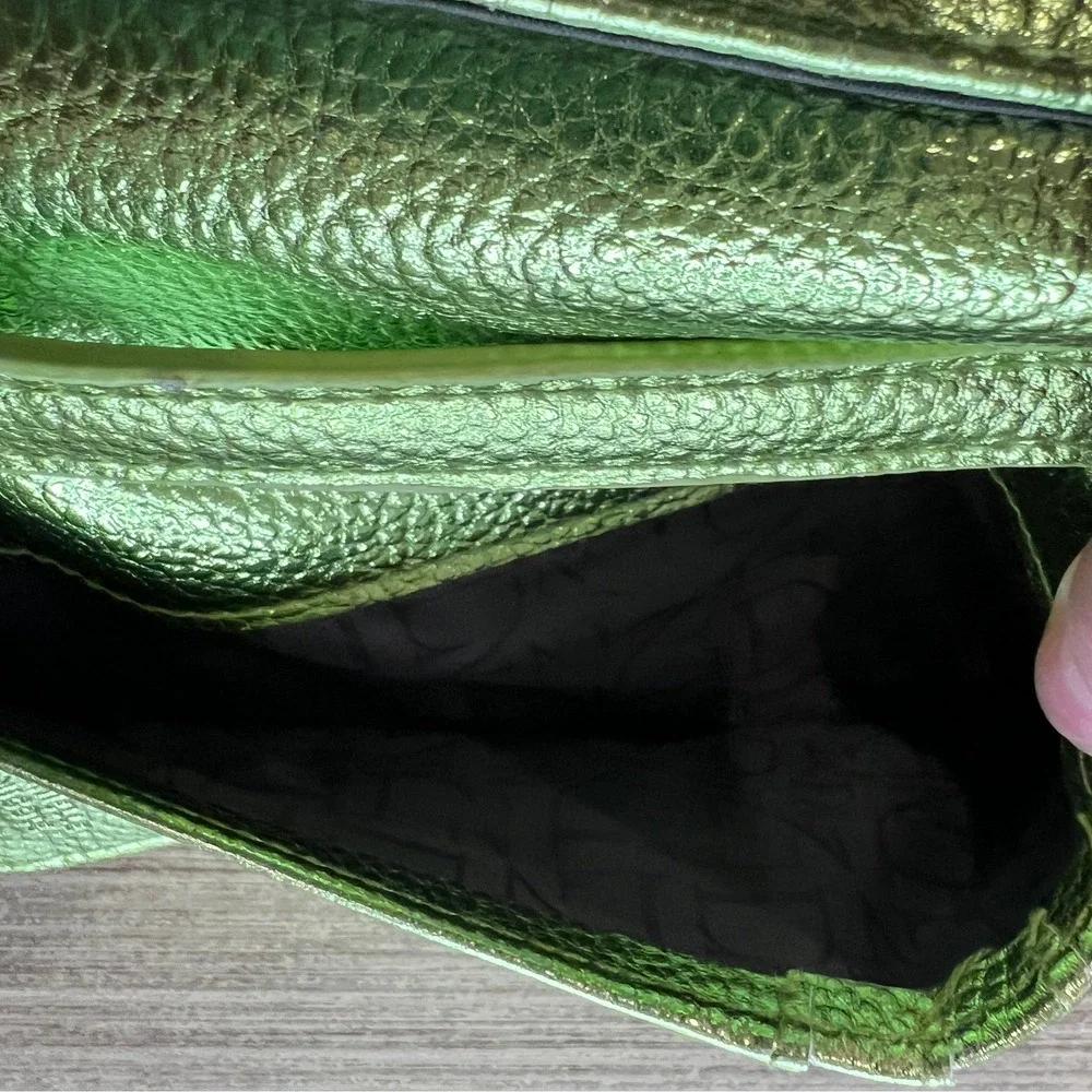 Disney Danielle Nicole Tinkerbell Metallic Green Wallet‎ Clutch Crossbody Bag - Picture 7 of 10